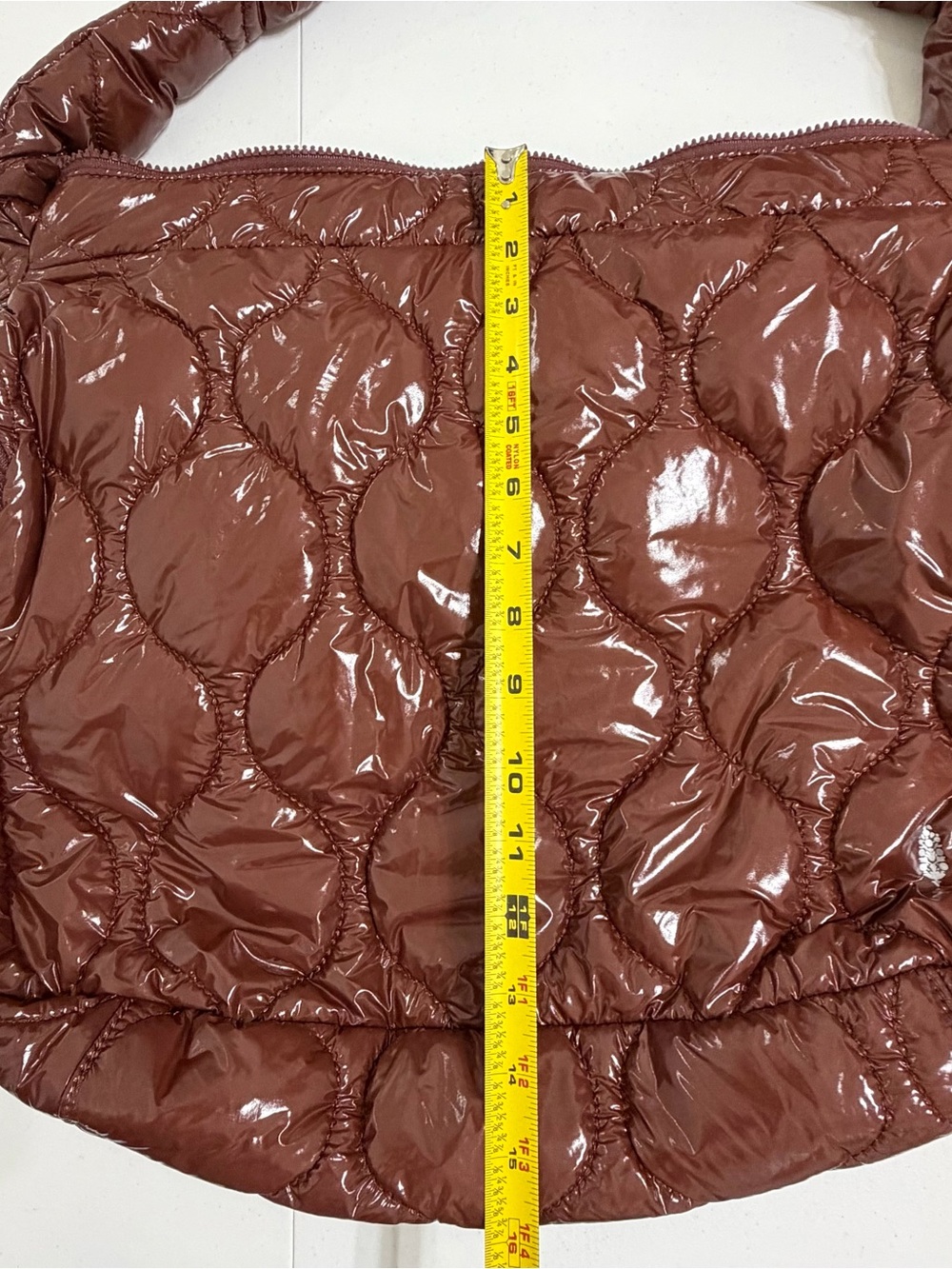 NWT FP Movement Surplus Shine Quilted Carryall Bag Nutshell Brown Puffer Tote - Picture 7 of 14